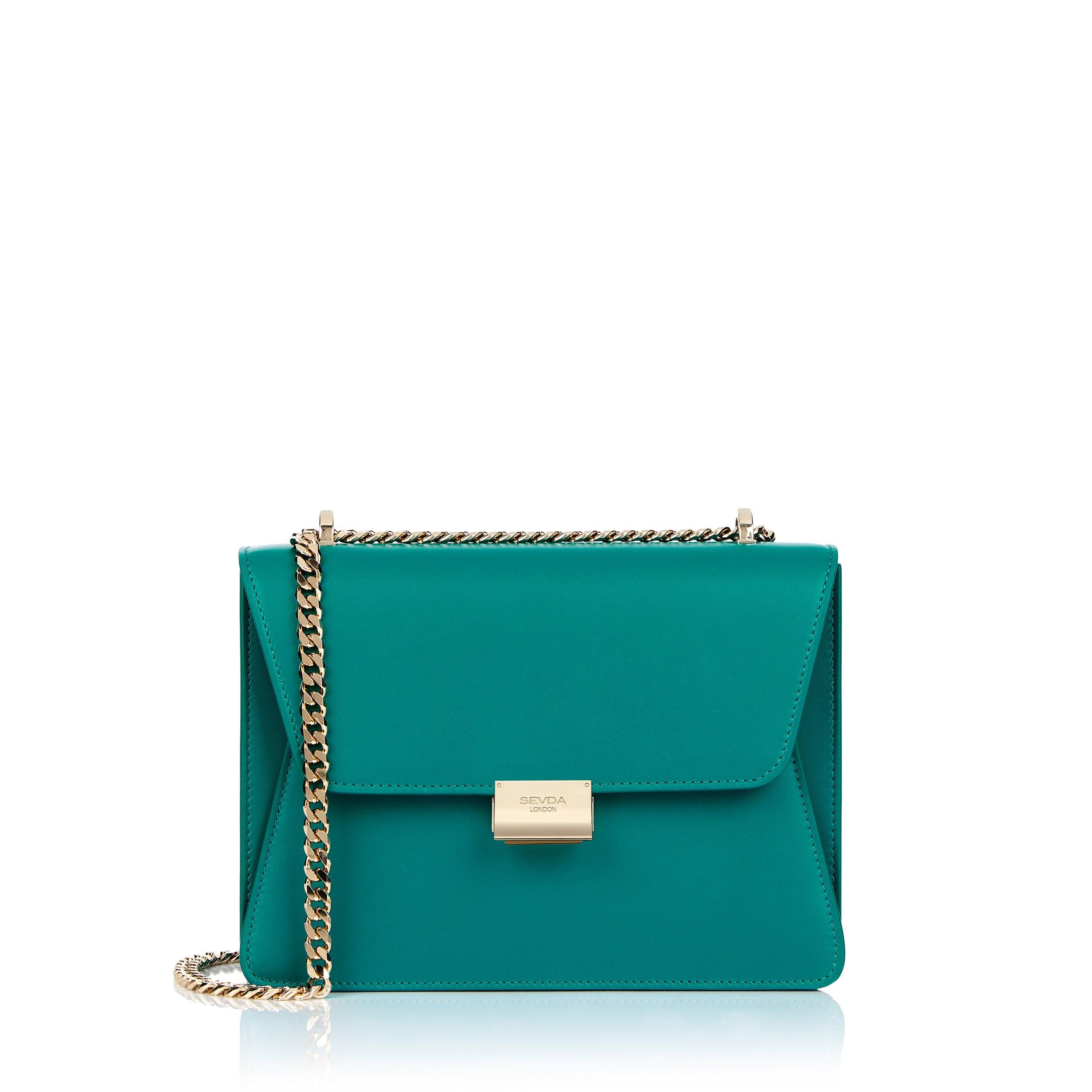 Kate Emerald Green Shoulder Bag SEVDA LONDON