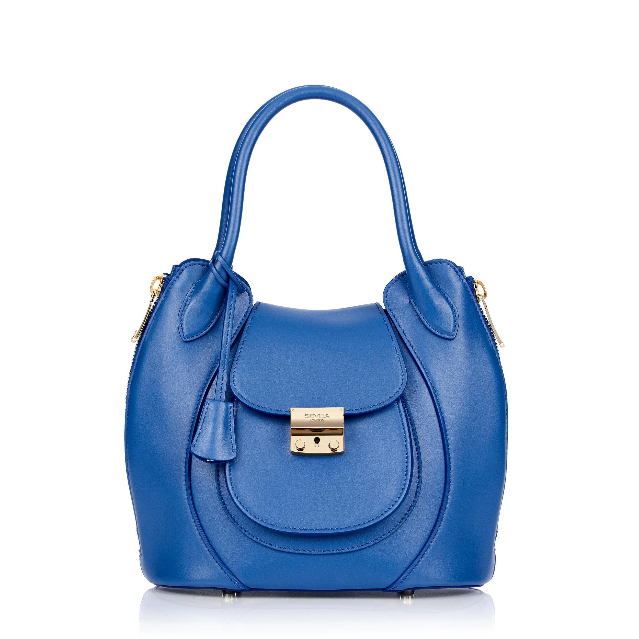 Royal blue 2025 leather bag