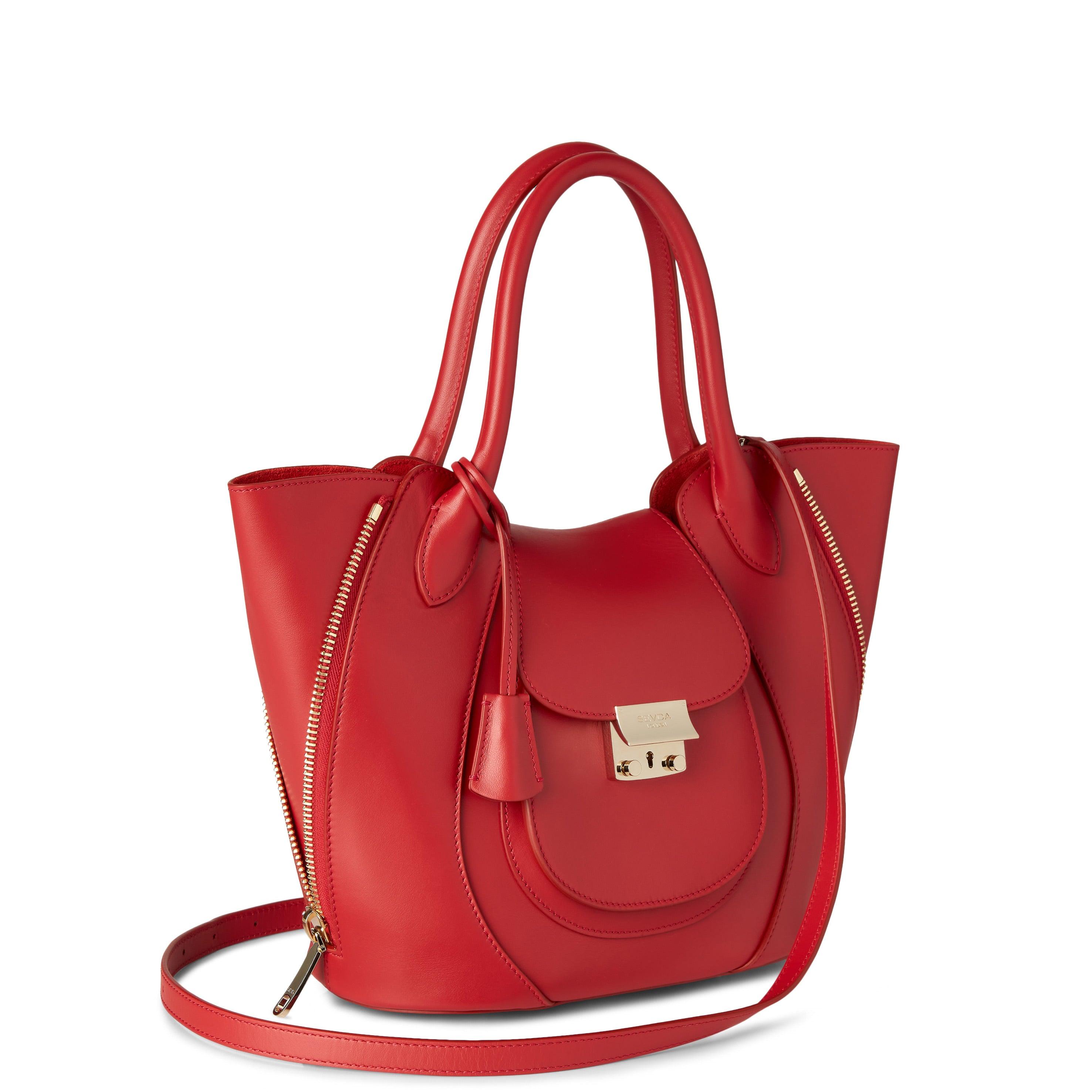 Tulip Bag Red | Designer Handbag | SEVDA LONDON